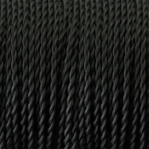 1M/5M/10M Black 2 Core Twisted Electric Fabric Cable~1769
