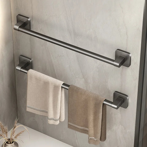 No-Drill Wall-Mounted Multifunctional Towel Rack for Bathroom Toilet with Slipper Storage and Towel Bar