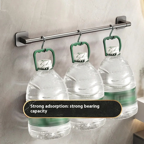 No-Drill Wall-Mounted Multifunctional Towel Rack for Bathroom Toilet with Slipper Storage and Towel Bar