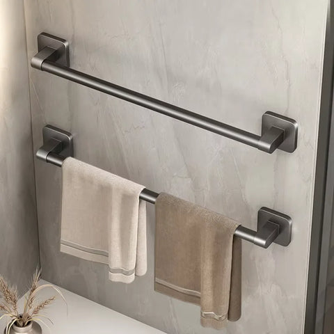 No-Drill Wall-Mounted Multifunctional Towel Rack for Bathroom Toilet with Slipper Storage and Towel Bar