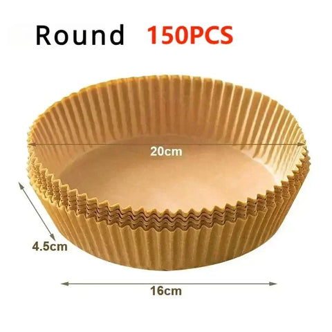 50/300PCS Air Fryer Disposable Paper Liner Non Stick Special Round Size Baking Papers for Cooking/Steaming Kitchen Accessories