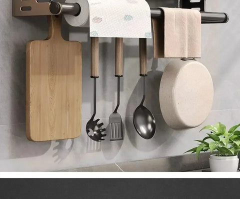 Wall Mounted Kitchen Storage Rack Multifunctional Waterproof Knife Holder Seasoning Simple Storage Rack Seasoning Storage Rack
