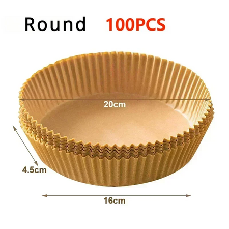 50/300PCS Air Fryer Disposable Paper Liner Non Stick Special Round Size Baking Papers for Cooking/Steaming Kitchen Accessories