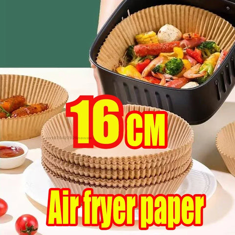 50/300PCS Air Fryer Disposable Paper Liner Non Stick Special Round Size Baking Papers for Cooking/Steaming Kitchen Accessories