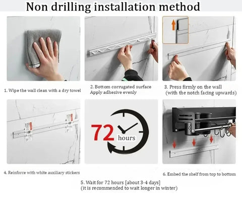 Wall Mounted Kitchen Storage Rack Multifunctional Waterproof Knife Holder Seasoning Simple Storage Rack Seasoning Storage Rack