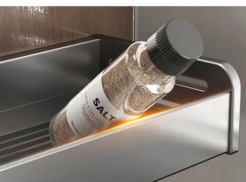 30/40CM Kitchen Storage Rack with Hook Wall Mounted Seasoning Bottle Storage Shelf Knife Shovel Spoon Holder Kitchen Organizers
