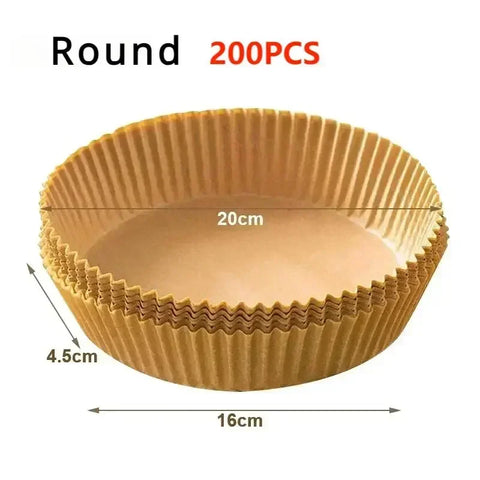 50/300PCS Air Fryer Disposable Paper Liner Non Stick Special Round Size Baking Papers for Cooking/Steaming Kitchen Accessories