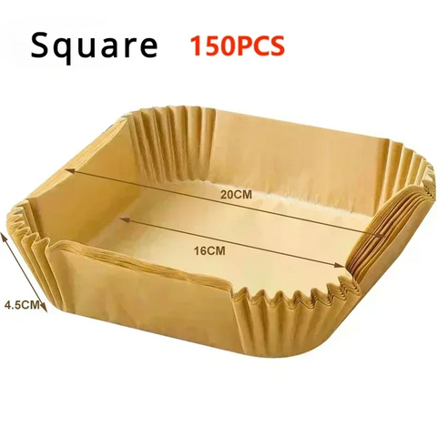 50/300PCS Air Fryer Disposable Paper Liner Non Stick Special Round Size Baking Papers for Cooking/Steaming Kitchen Accessories