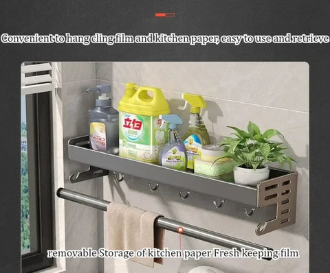 Wall Mounted Kitchen Storage Rack Multifunctional Waterproof Knife Holder Seasoning Simple Storage Rack Seasoning Storage Rack