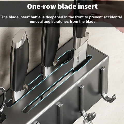 Kitchen Shelves Household Organizer Wall Mounted Rack Knife Holder Kitchen Storage Shelving Units Tableware Shelf
