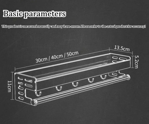 Wall Mounted Kitchen Storage Rack Multifunctional Waterproof Knife Holder Seasoning Simple Storage Rack Seasoning Storage Rack