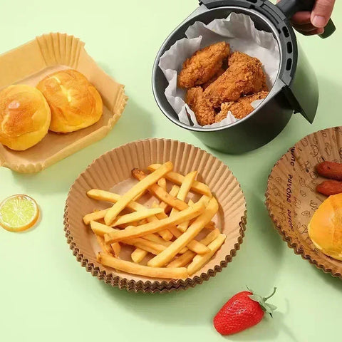 50/300PCS Air Fryer Disposable Paper Liner Non Stick Special Round Size Baking Papers for Cooking/Steaming Kitchen Accessories