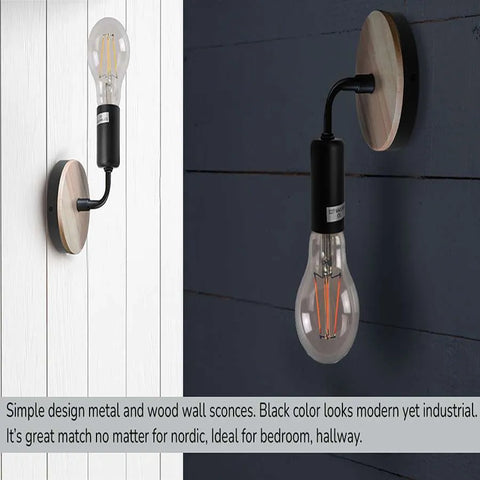 Wood bedside Wall lamp ~ 5120